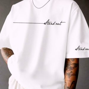 تیشرت مردانه پنبه قواره باکسی طرح standout سایزبندی L_XXXL